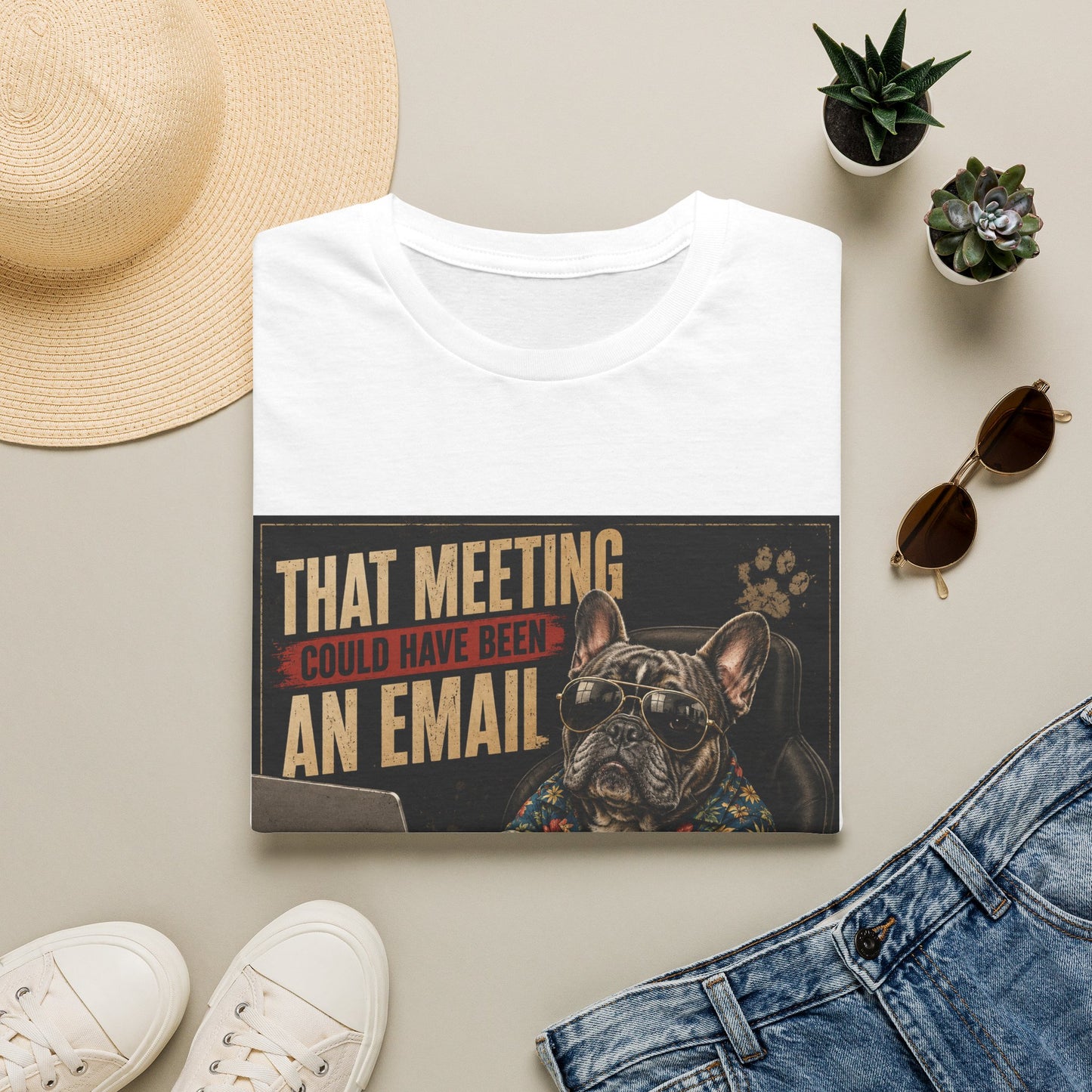 That Meeting Could Have Been an Email T-Shirt | Funny French Bulldog Graphic