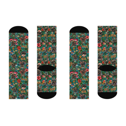 Frenchie Summer Cushioned Crew Socks