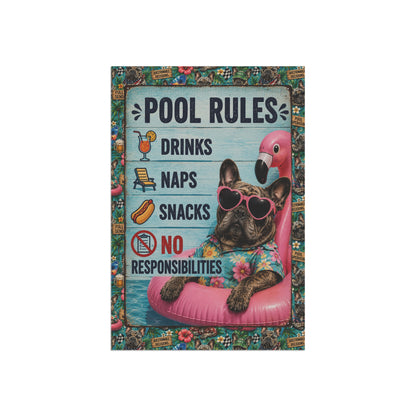 Garden Flag — "Pool Rules: Drinks, Naps, Snacks, No Responsibilities"