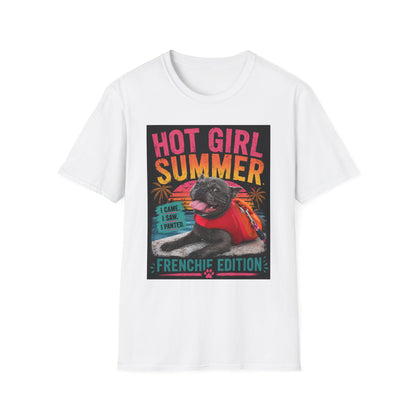 Hot Girl Summer Frenchie Edition T-Shirt | Retro Sunset Frenchie Summer