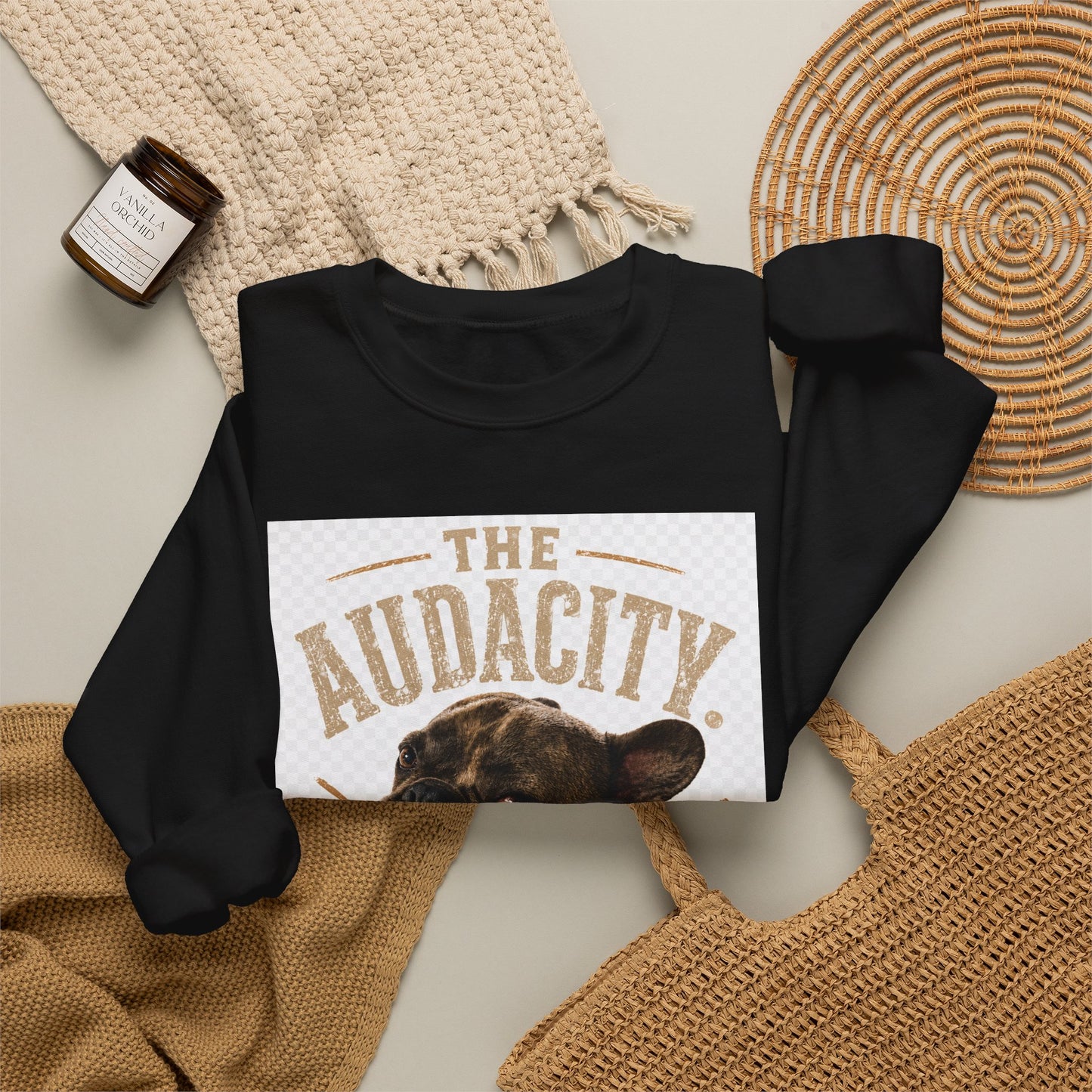 The Audacity French Bulldog Sweatshirt | Funny Dog Portrait Crewneck