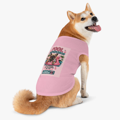 Pet Tank Top — "Pool Supervisor" Dog Floatie Tank for Small Dogs