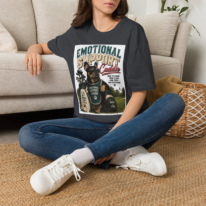 Emotional Support Caddie T-Shirt — Funny Golf Dog Graphic Tee
