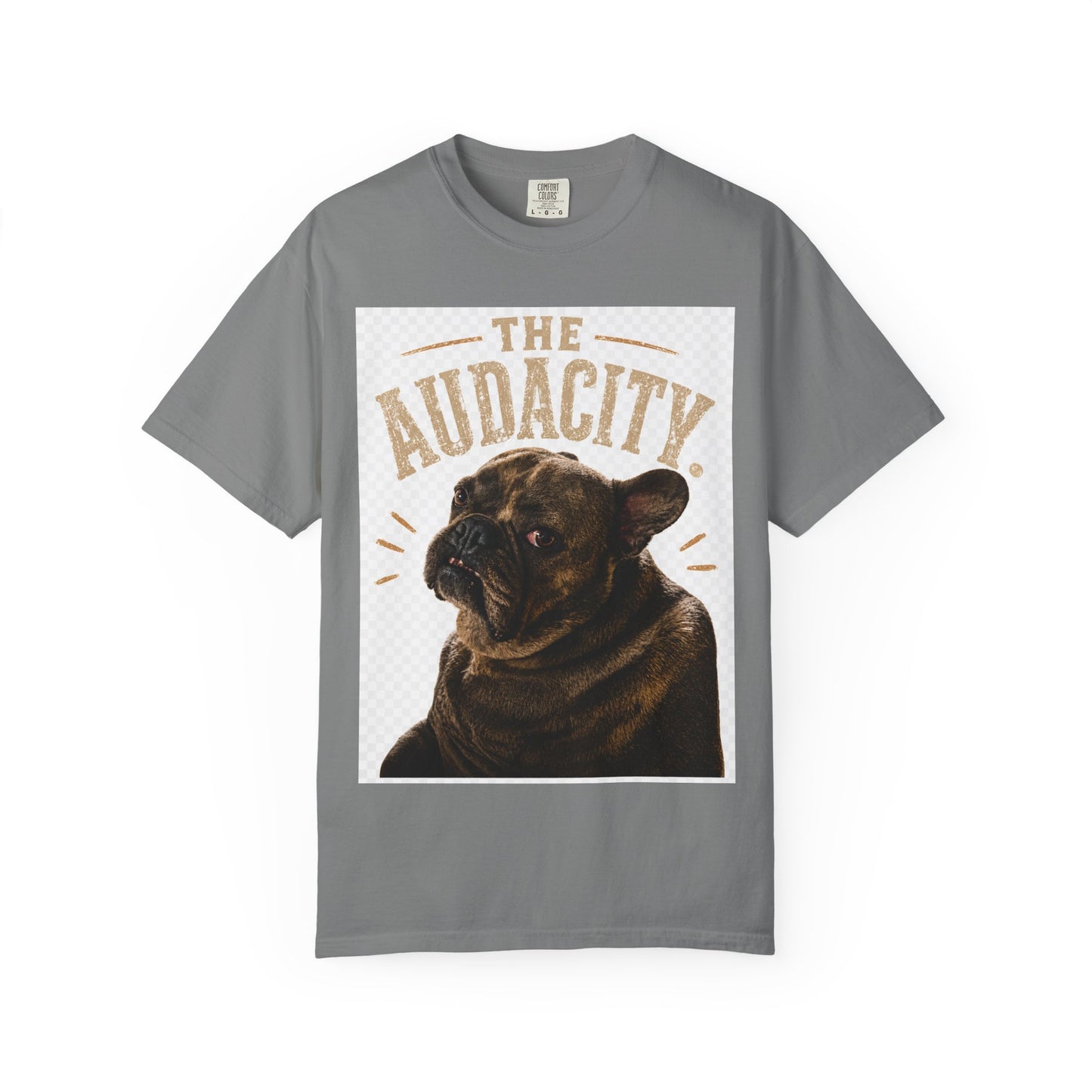 The Audacity French Bulldog T-shirt | Vintage Dog Portrait, Humorous Pet Tee
