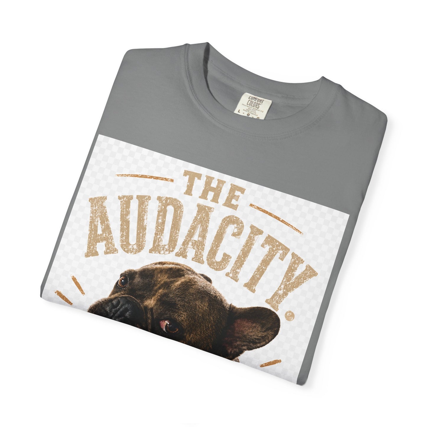 The Audacity French Bulldog T-shirt | Vintage Dog Portrait, Humorous Pet Tee
