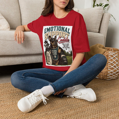 Emotional Support Caddie T-Shirt — Funny Golf Dog Graphic Tee