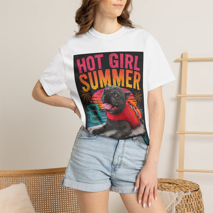 French Bulldog "Hot Girl Summer" Pool Relax T-Shirt