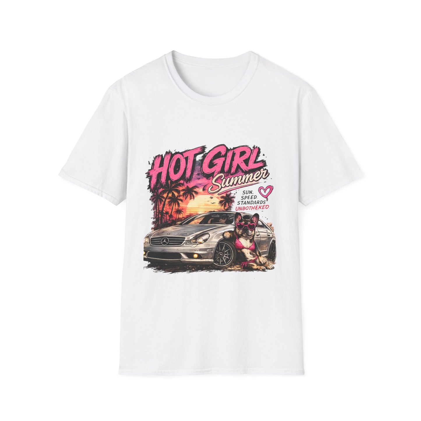 Hot Girl Summer T-Shirt | Retro Palm Sunset, Mercedes AMG Frenchie