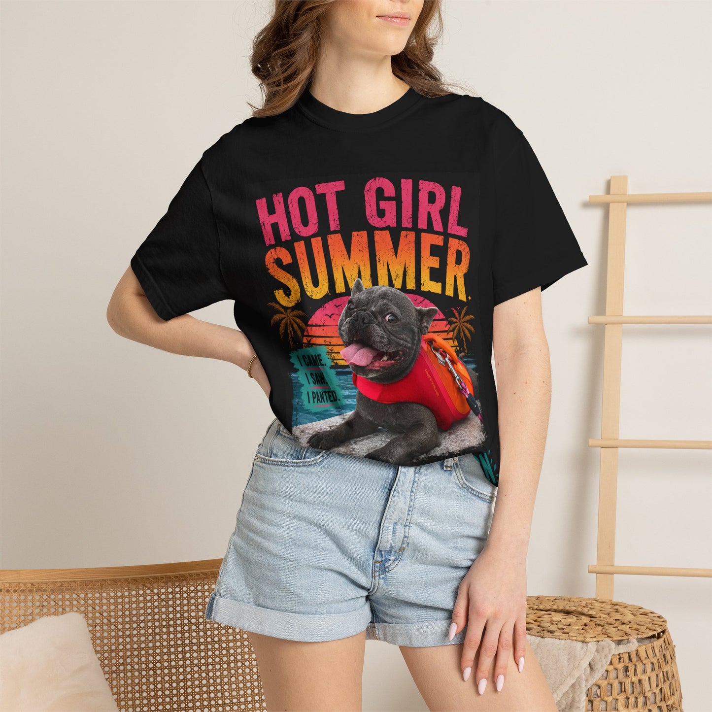 French Bulldog "Hot Girl Summer" Pool Relax T-Shirt