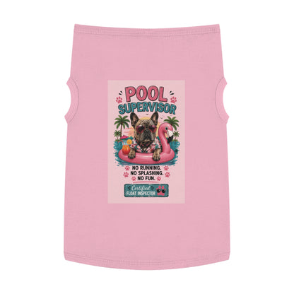 Pet Tank Top — "Pool Supervisor" Dog Floatie Tank for Small Dogs