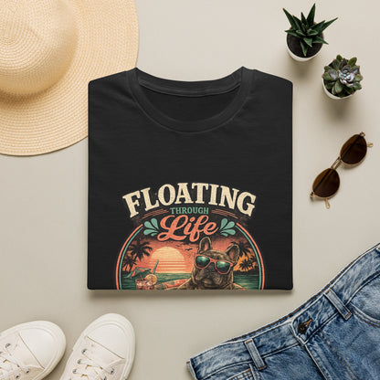 French Bulldog Sunglasses Sunset Ice Cream Float T-Shirt | Beach Vibes