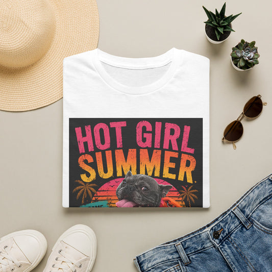 Hot Girl Summer Frenchie Edition T-Shirt | Retro Sunset Frenchie Summer