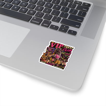 VIP Treat Club Sticker | French Bulldog Pole Dance, Sassy Pet Humor Kiss-Cut