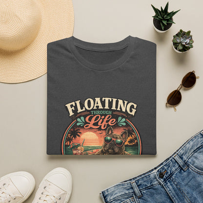 French Bulldog Sunglasses Sunset Ice Cream Float T-Shirt | Beach Vibes