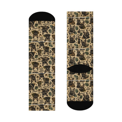 Frenchie Judgment Cushioned Crew Socks