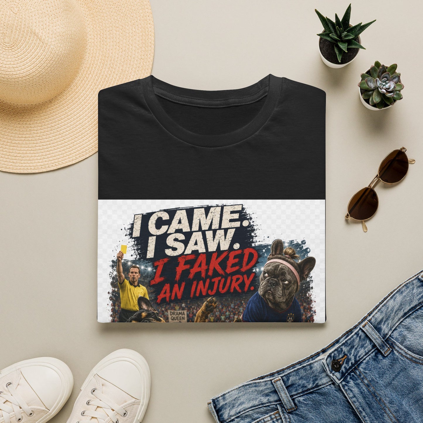 I Came. I Saw. I Faked An Injury. T-Shirt — Funny Soccer World Cup Fan Tee