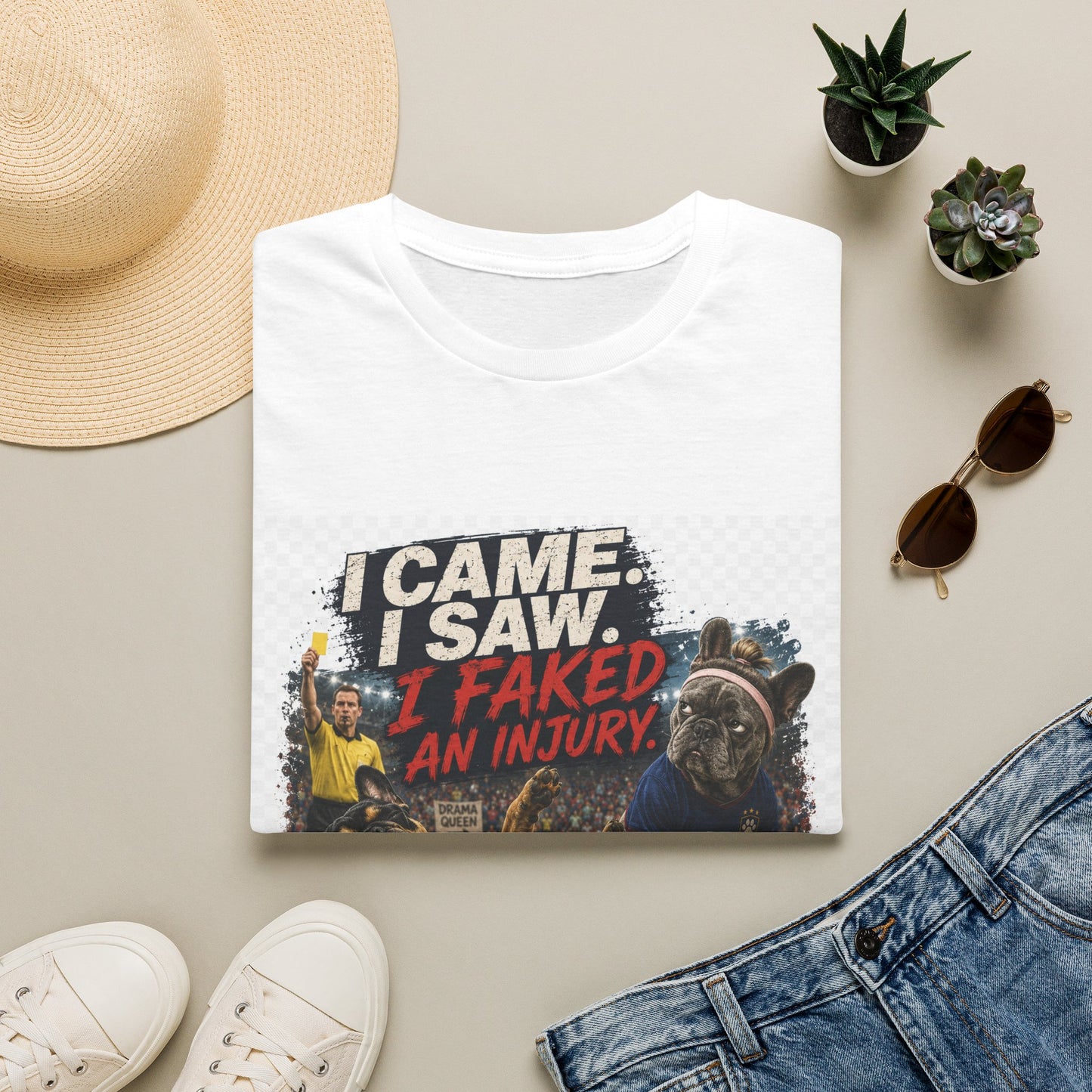 I Came. I Saw. I Faked An Injury. T-Shirt — Funny Soccer World Cup Fan Tee