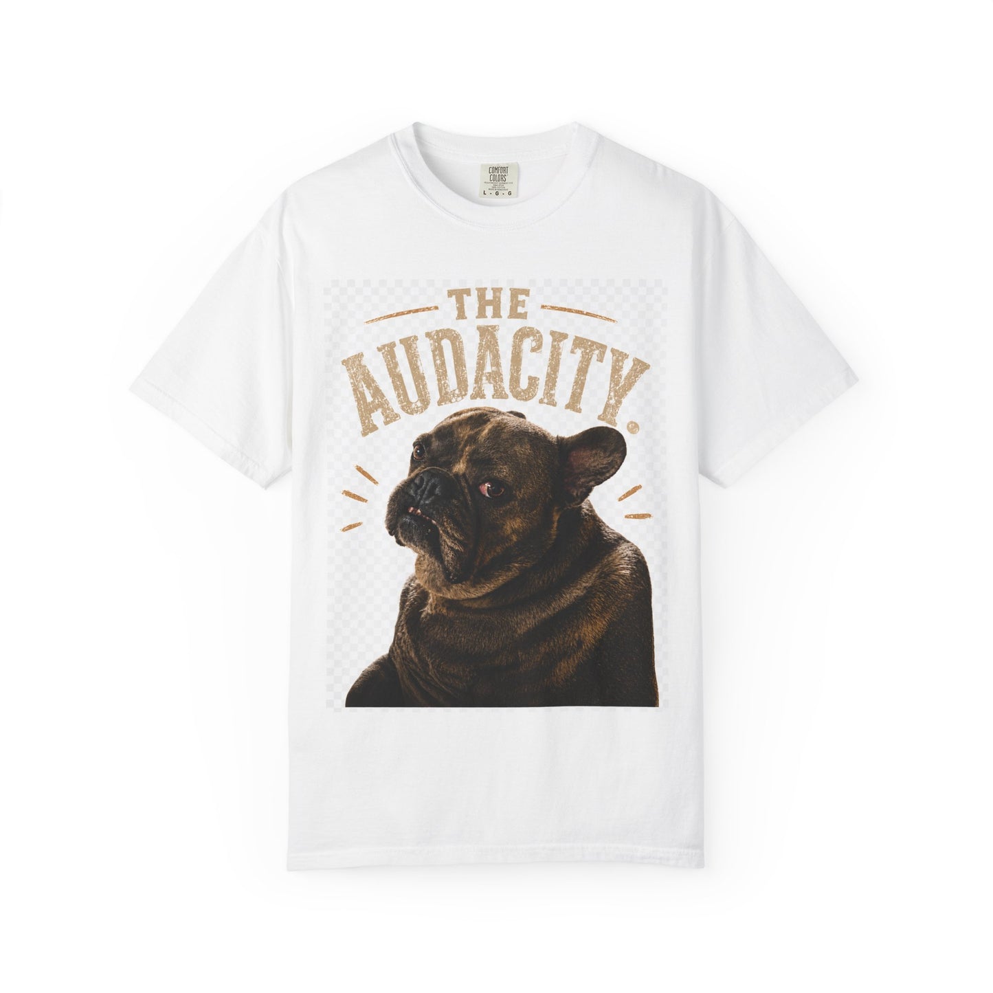 The Audacity French Bulldog T-shirt | Vintage Dog Portrait, Humorous Pet Tee