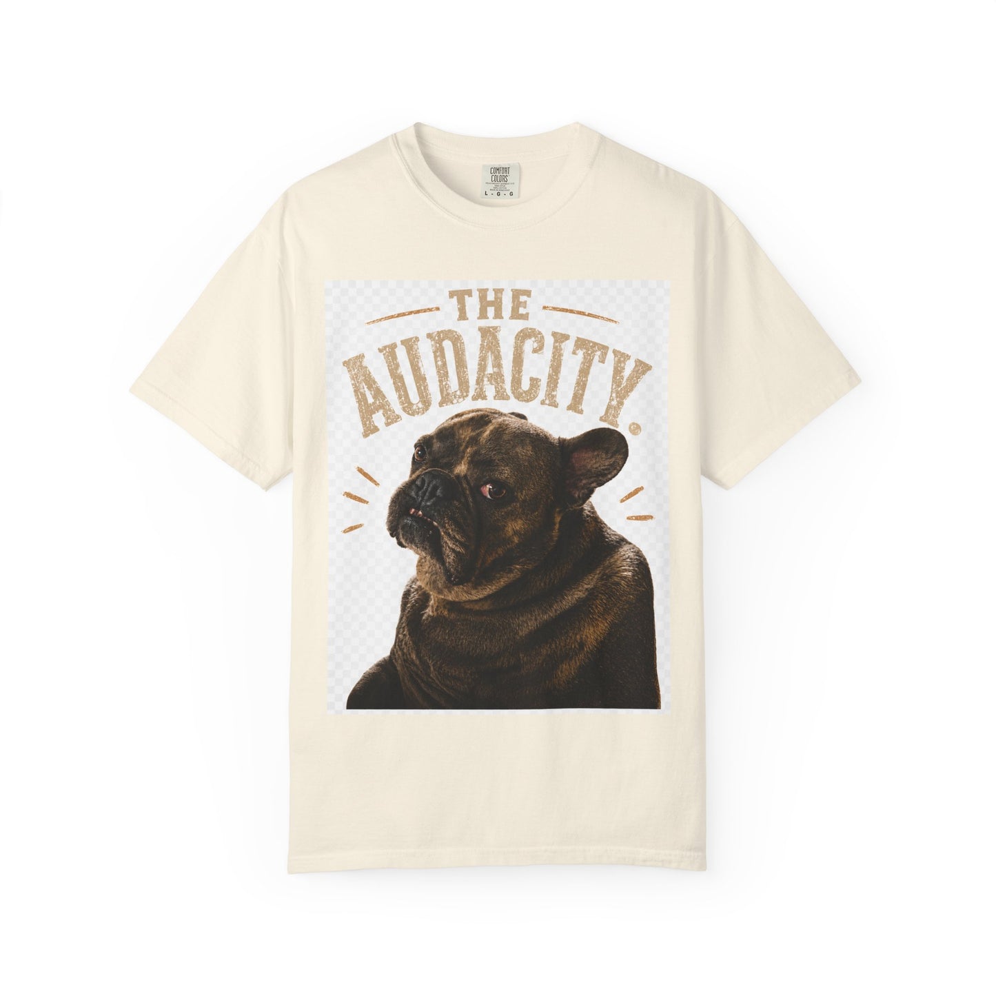 The Audacity French Bulldog T-shirt | Vintage Dog Portrait, Humorous Pet Tee