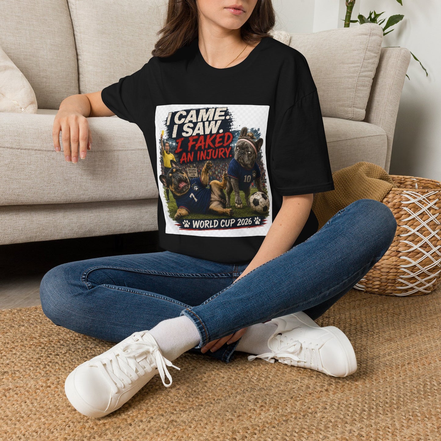 I Came. I Saw. I Faked An Injury. T-Shirt — Funny Soccer World Cup Fan Tee