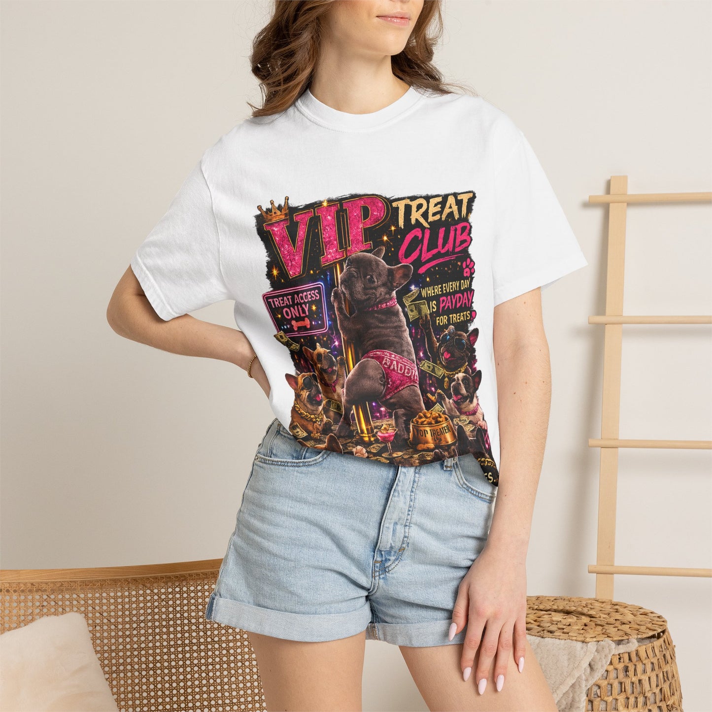 VIP Treat Club Dogs T-shirt | Retro Pet Party Graphic Tee