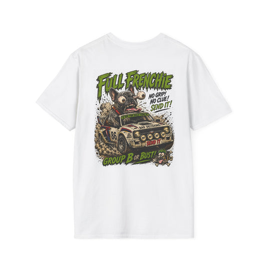 DMC Rat Fink Frenchie Edition Chest Logo T-Shirt — Retro Green Graphic Tee