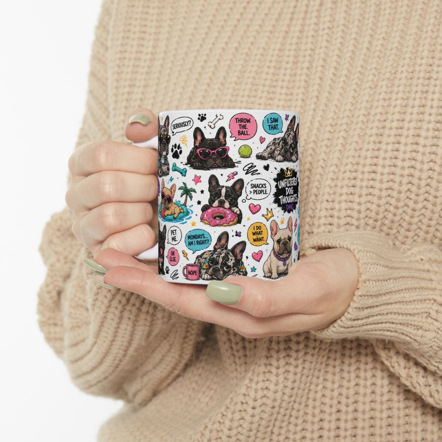Unfiltered Dog Thoughts mug | Ceramic Mug