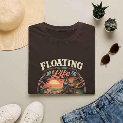 French Bulldog Sunglasses Sunset Ice Cream Float T-Shirt | Beach Vibes
