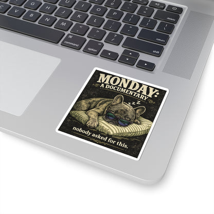 Monday: A Documentary Frenchie Sticker | Kiss-Cut