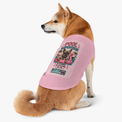 Pet Tank Top — "Pool Supervisor" Dog Floatie Tank for Small Dogs
