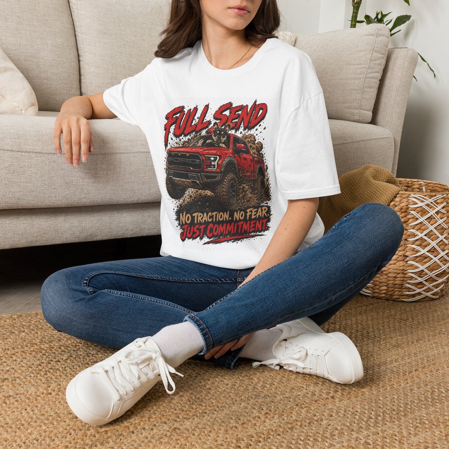 Ford Raptor Full Send Frenchie Edition T-Shirt | Truck Graphic Tee
