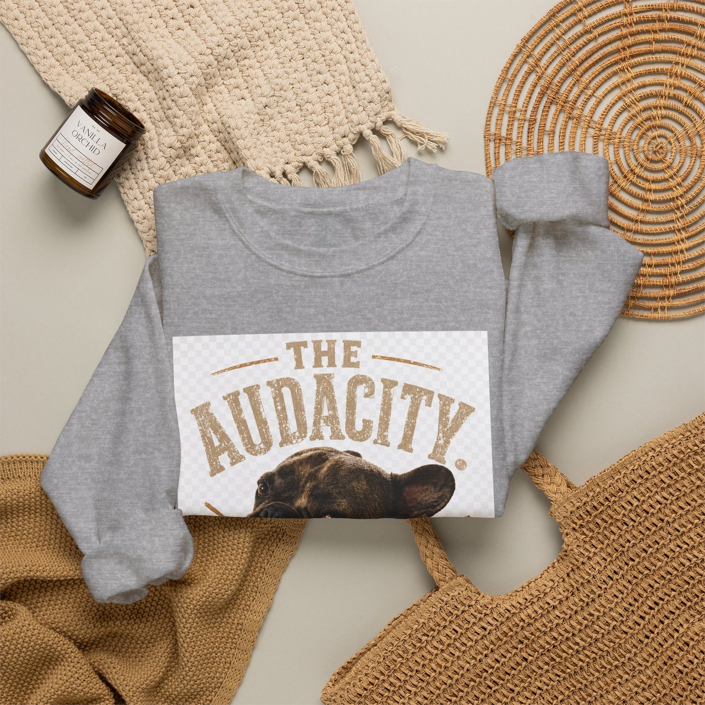 The Audacity French Bulldog Sweatshirt | Funny Dog Portrait Crewneck