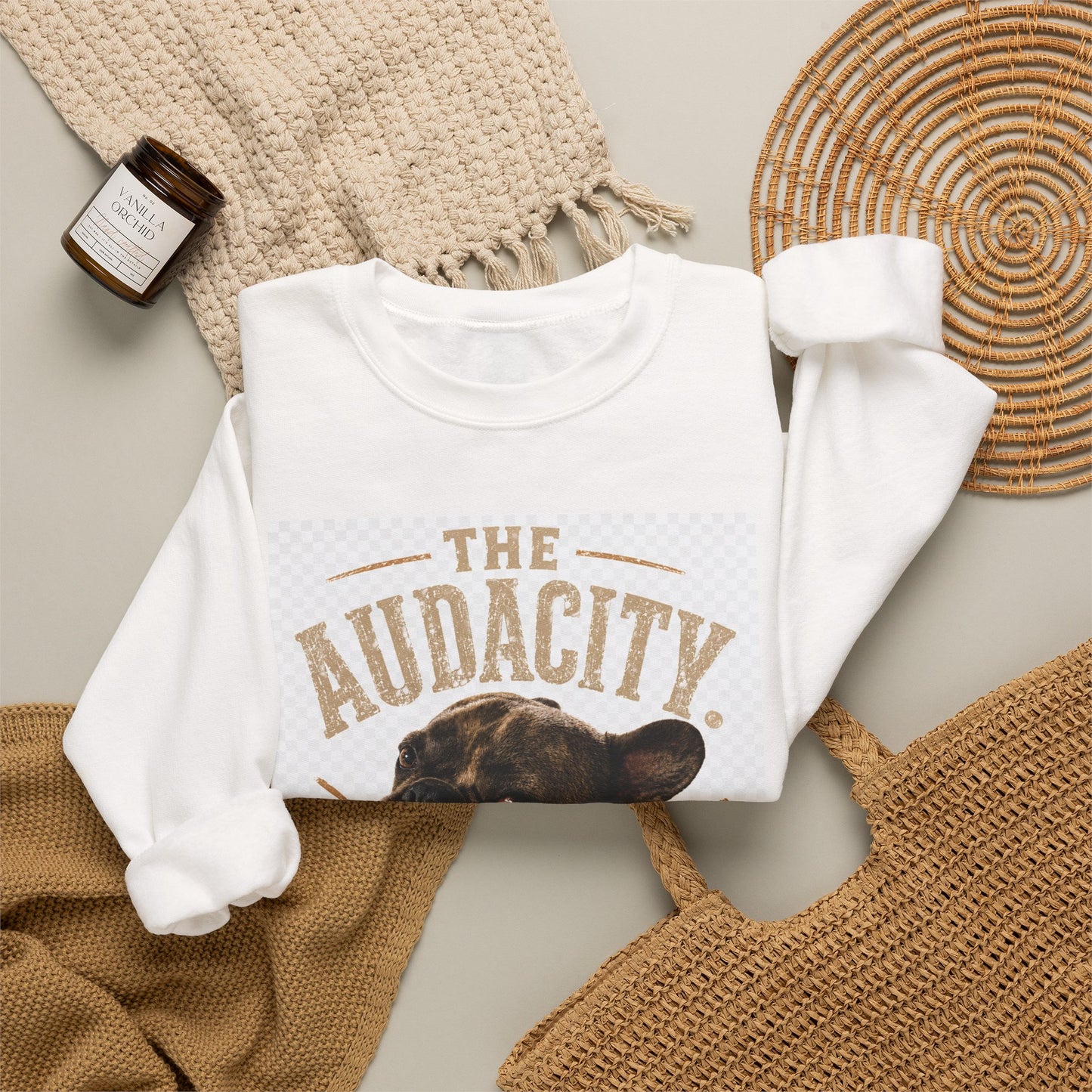 The Audacity French Bulldog Sweatshirt | Funny Dog Portrait Crewneck