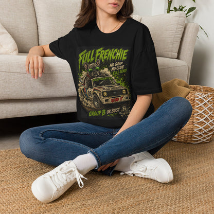 French Bulldog Group B Rally T-Shirt | Funny Racing Dog Motorsport Graphic