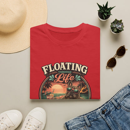 French Bulldog Sunglasses Sunset Ice Cream Float T-Shirt | Beach Vibes