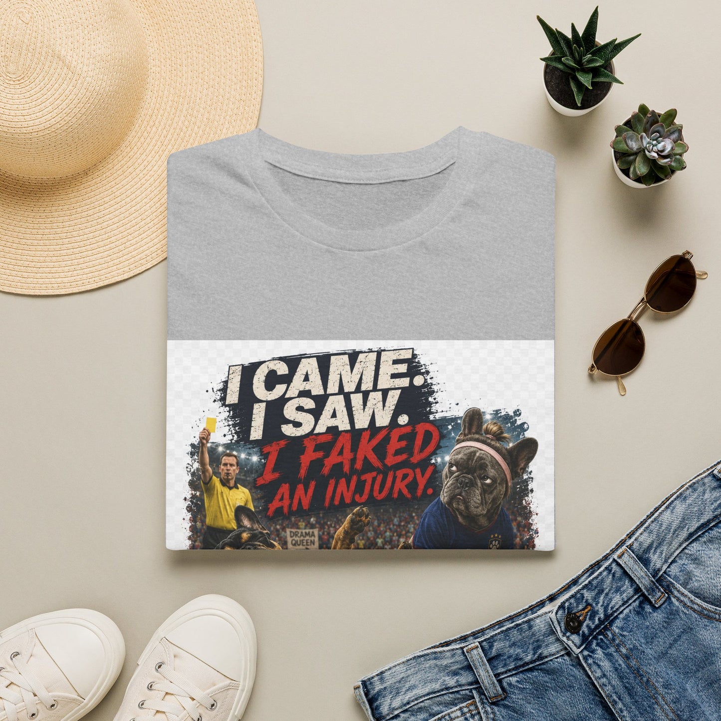I Came. I Saw. I Faked An Injury. T-Shirt — Funny Soccer World Cup Fan Tee