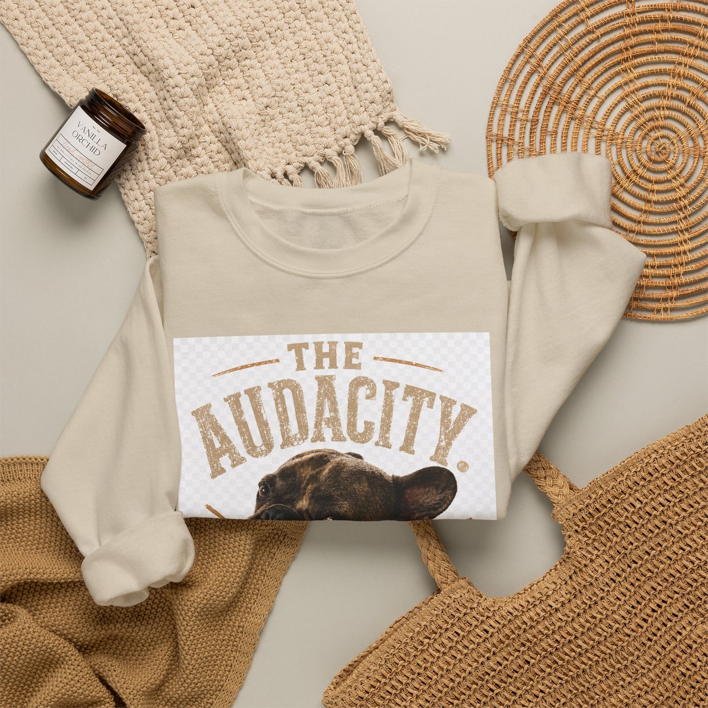 The Audacity French Bulldog Sweatshirt | Funny Dog Portrait Crewneck