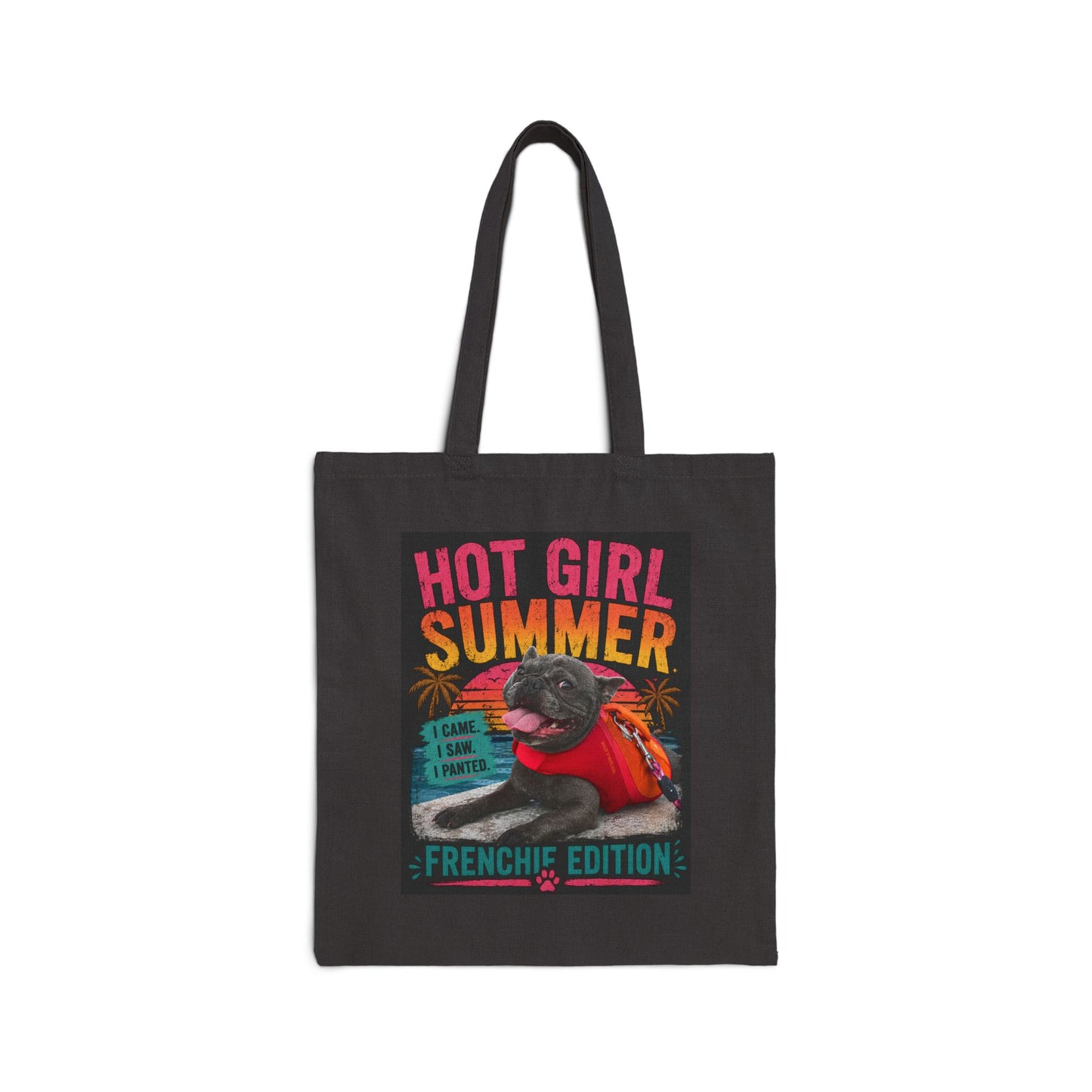 Hot Girl Summer Frenchie Edition Cotton Canvas Tote Bag