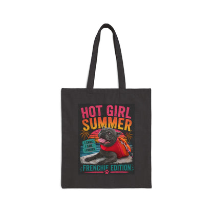 Hot Girl Summer Frenchie Edition Cotton Canvas Tote Bag