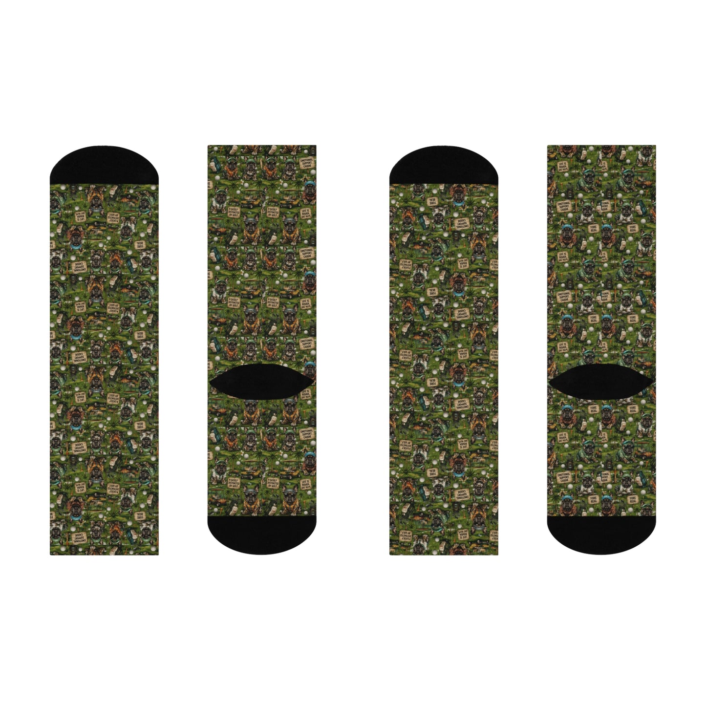 Frenchie Cushioned Crew Socks