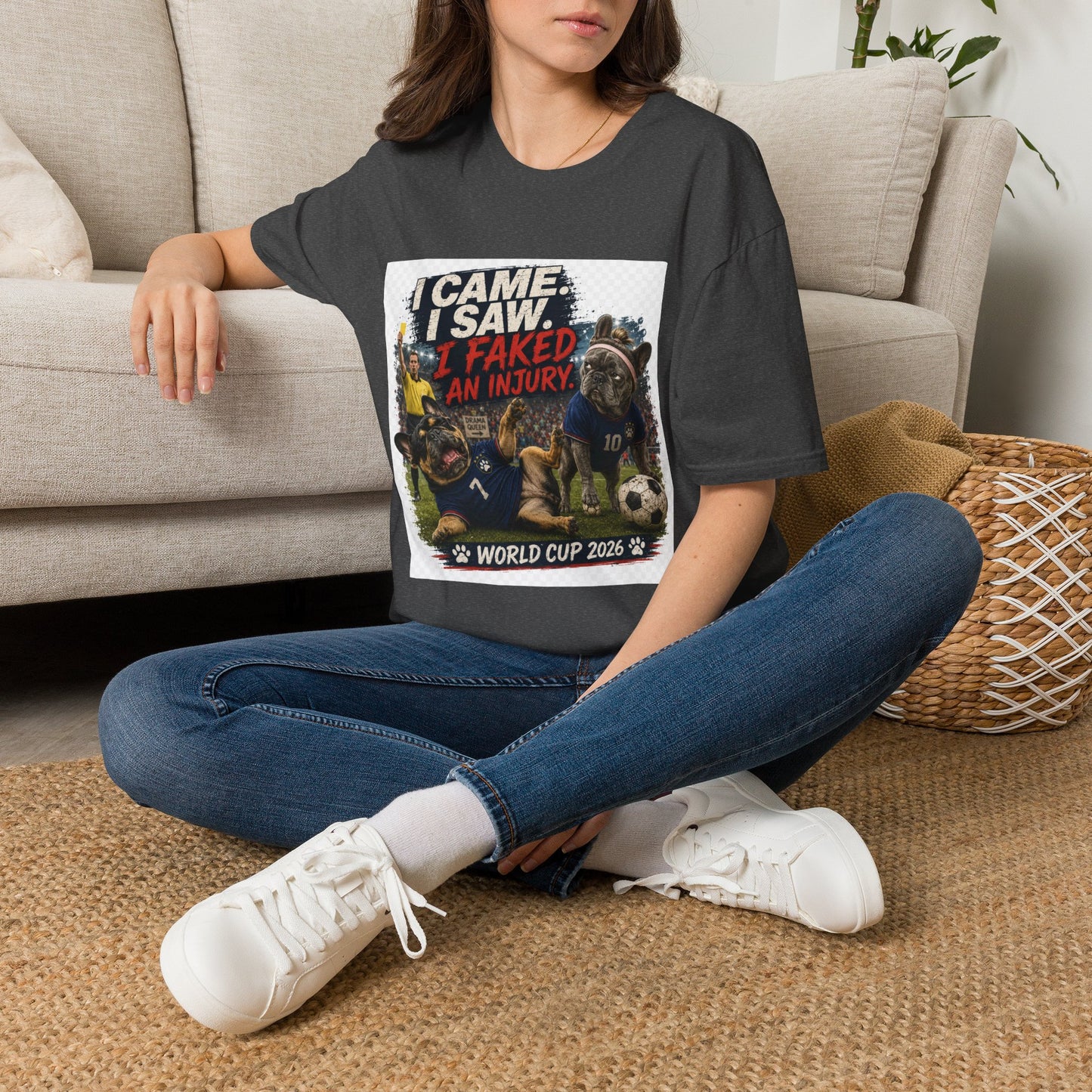 I Came. I Saw. I Faked An Injury. T-Shirt — Funny Soccer World Cup Fan Tee
