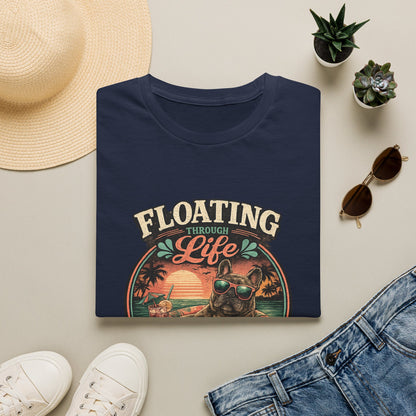 French Bulldog Sunglasses Sunset Ice Cream Float T-Shirt | Beach Vibes
